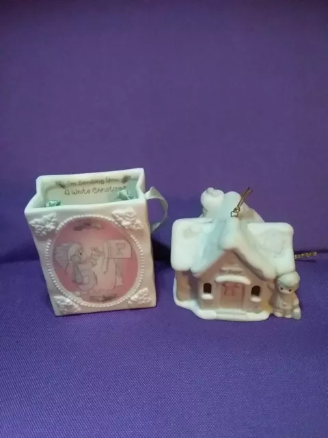 Lot Of 2 Enesco Precious Moments Figurines Christmas Tree Ornaments