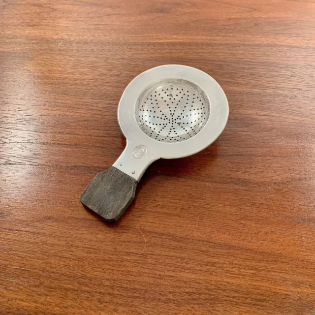 LARGE AUSTRIAN ARTS & CRAFTS 800 SILVER TEA STRAINER VIENNA c.1900-22