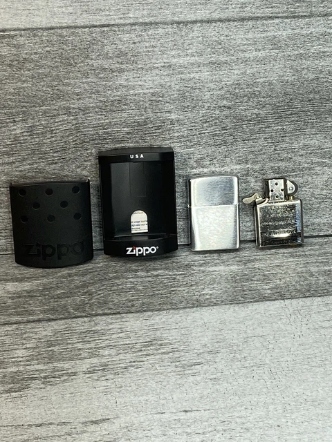 Zippo Classic J 06 USA Made Brushed Silver Polished Edges New In Box