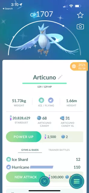 Shiny Articuno - Trade – PokeGoMarket9