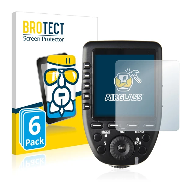 6x lámina de vidrio blindado BROTECT para Godox XPro lámina de vidrio protectora 9H lámina blindada