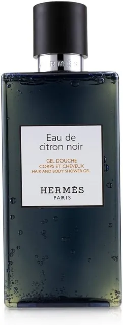 Gel De Ducha Hermes Eau De Citron Noir Cabello Y Cuerpo Para Mujer -6,5 Oz/200 Ml-Sin Caja
