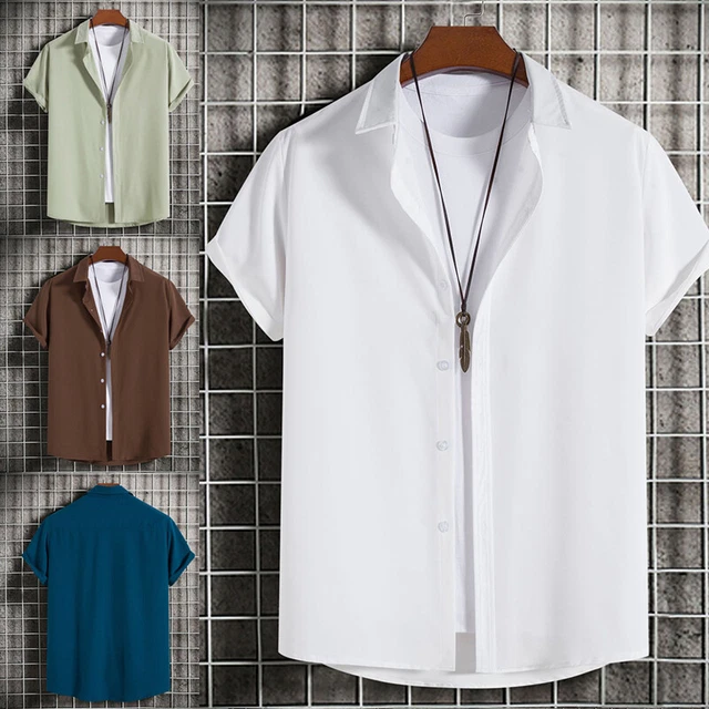 Camicia Abbottonata Camicetta A Maniche Corte Top Camicia Formale Da -
