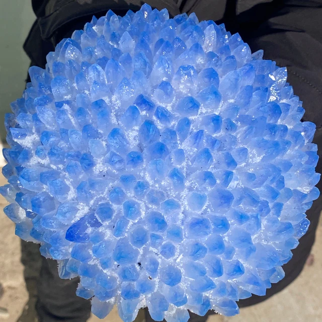 11.08LB New Find Blue Phantom Quartz Crystal Cluster Mineral Specimen Healing. 2