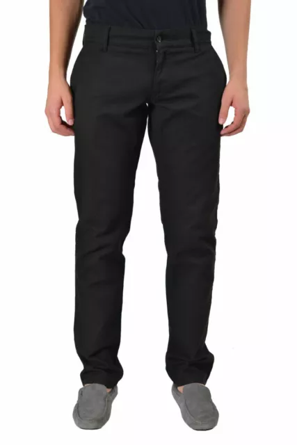 Dolce & Gabbana "14" Men's Black Flat Front Casual Pants US 28 30 32 34 36 38
