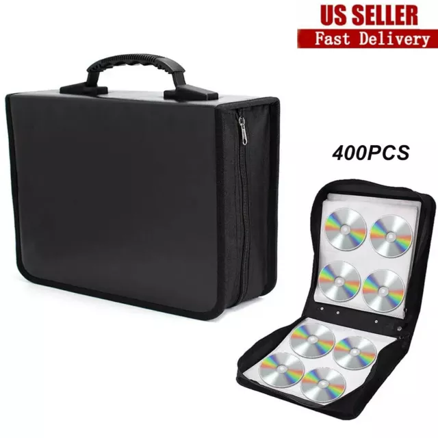 400 Disc CD DVD Storage Case Bag Organizer Holder Wallet Album Media Video Box