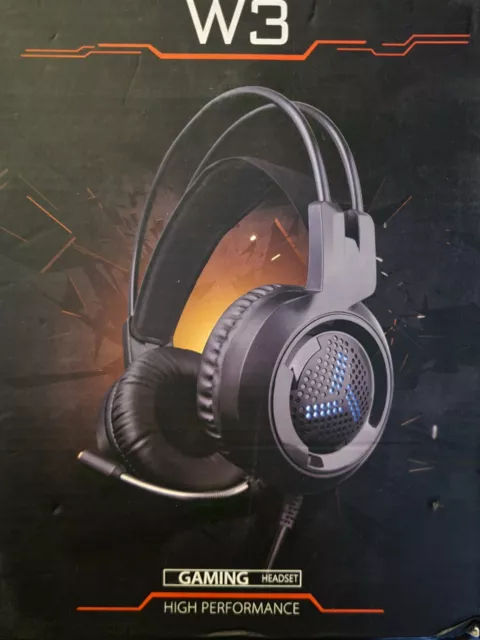 Gaming Headset Kopfhörer für PC mit Mikrofon  Schnittstelle W3