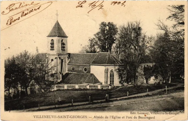 CPA AK Villeneuve St.Georges Abside de l'Eglise FRANCE (1282809)