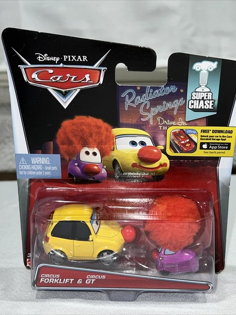 Disney Pixar Cars Super Chase Circus Forklift & Circus Gt Diecast 
