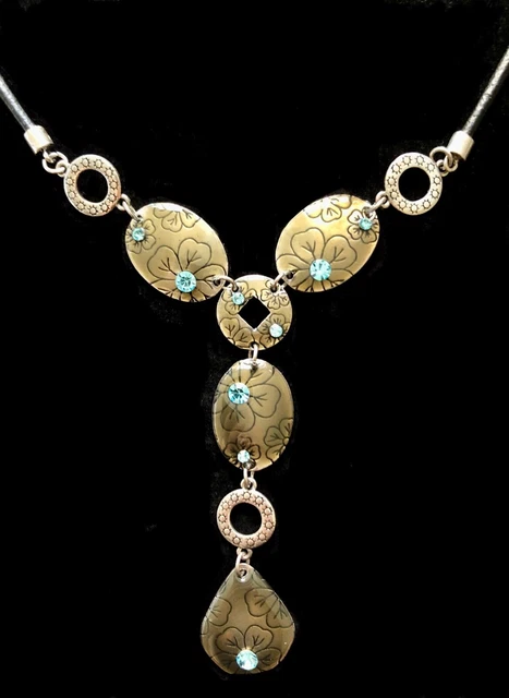 Collier Ancien Chinois En émail Cloisonné - Sautoir Bleu Avec Perles, Occasion, Thème Perles
