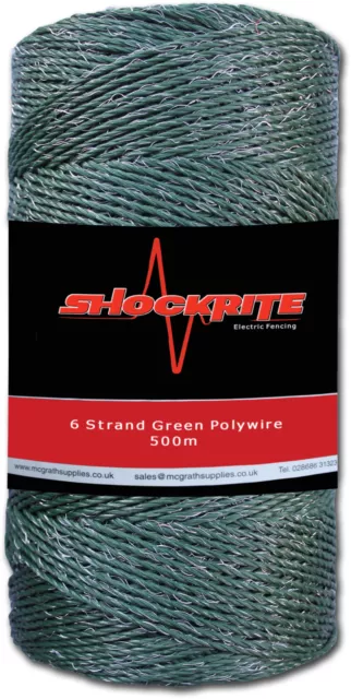 500m Electric Fence Fencing Green Wire
