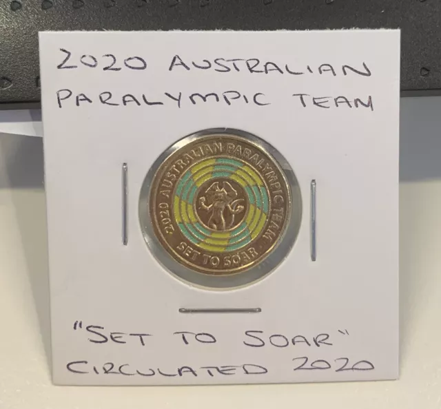 2 COIN 2020 Australian Paralympic Team "Set To Soar" Circulated EUR 1,81 PicClick FR