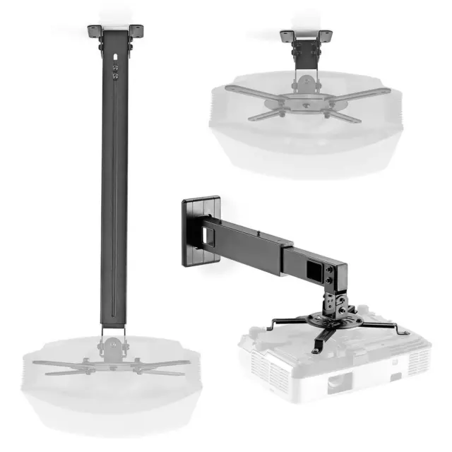 Universal Projector Mount Ceiling Wall Bracket LCD DLP Tilt Rotate Extendable