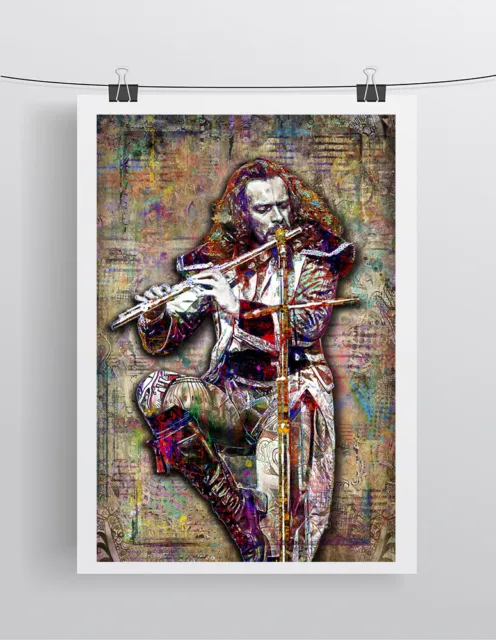 JETHRO TULL IAN ANDERSON 24x36inch Poster Jethro Tull Art Tribute Free Shipping