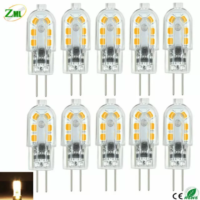 10X G4 LED 5W 12V Warmweiß Lampe Birne Halogenlampe Stiftsockel Leuchtmittel COB