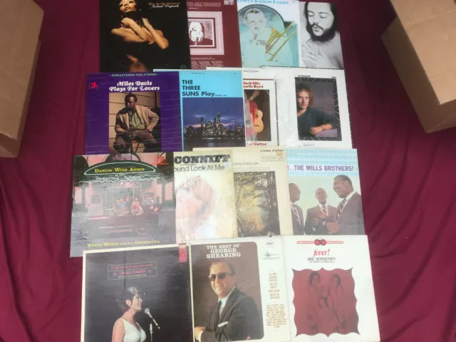 7 Jazz VG Record LOT Albums Mixed Vinyl Brass Strings Vocal Crooner 1950-80s