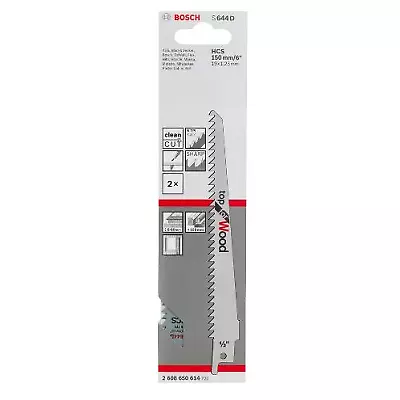 5 Pack S644D Bosch Reciprocating Sabre Saw Blades Top for Wood 150mm x 6tpi