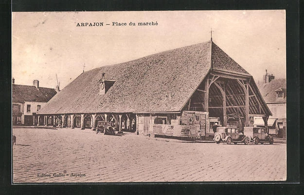 CPA Arpajon, Place du marché