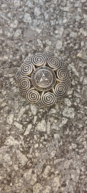 Ancienne Broche Celtique Triskel De Bretagne – Bijou Argenté Breizh