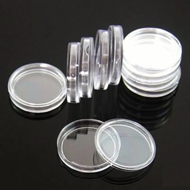 Boîte de rangement transparente pour porte-pièces pour 18 mm de diamètre paqu
