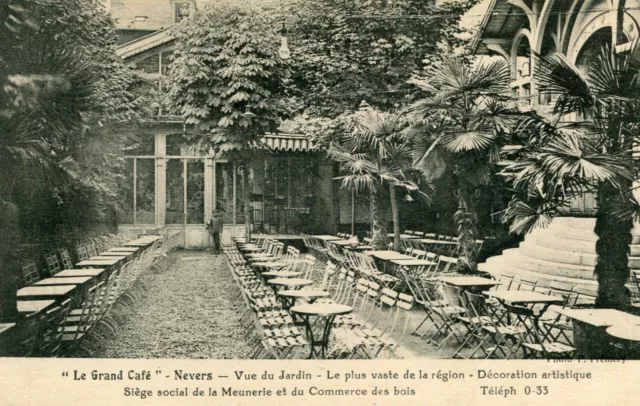 NEVERS Le Grand Café Vue du jardin Siège Social Meunerie et Commerce des bois