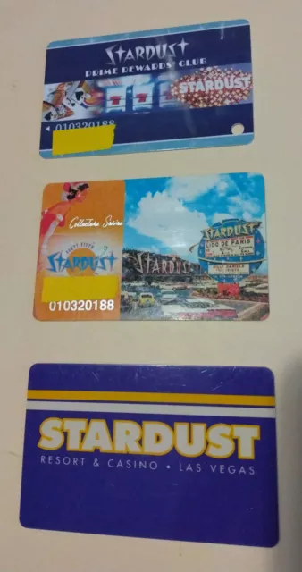 Vintage Stardust Casino - Two Slot Cards and a Room Key - Las Vegas Nevada