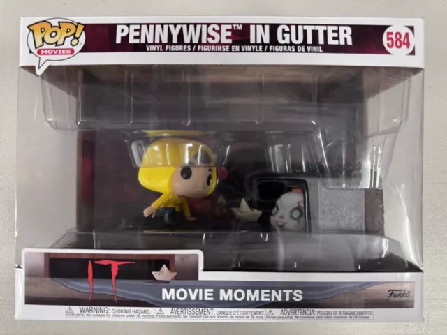 Pennywise in Gutter 584 ~ IT ~ Funko Pop Vinyl ~ Movie Moments ~ Horror Movies