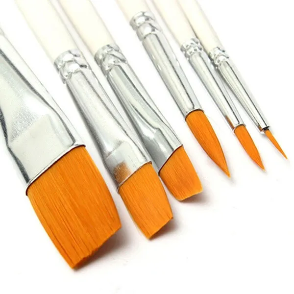 6Pz/Set di pennelli artistici per acquerelli acrilici pittura ad olio 2