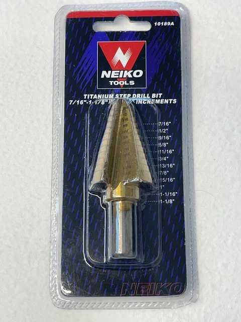 Neiko Tools Titanium Step Drill Bit 7/16" - 1-1/8"