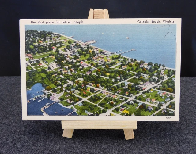 Colonial Beach, VA - Airplane View Virginia Postcard