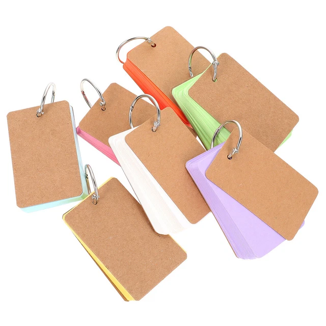 600 Flashcards Vierges - 10,2x15,2 Cm - 150 G/m² - 10 Couleurs - Pour Révisions, Présentations, Bureau - 5