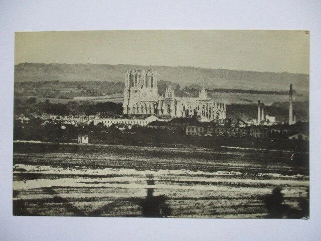 Frankreich Reims Kathedrale, Fotokarte mit Ortsangabe