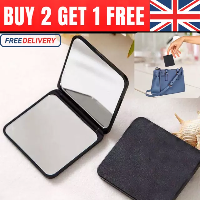 Mini Folding Mirror Compact Travel Shaving Make-up Portable Foldable Cosmetic