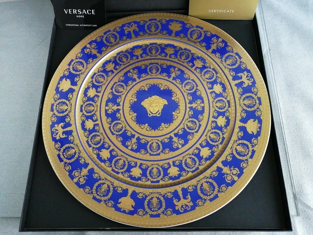 Rosenthal Versace I Love Baroque Bleu Blau Platzteller 33 cm Neu & Ovp 1 A 3