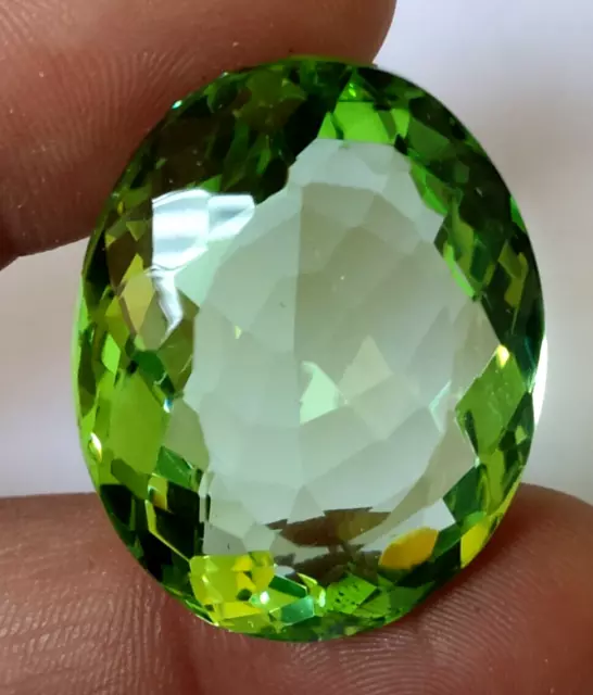 80.95 Ct. Large Green Peridot Oval Cut Faceted Loose Gemstone Gift for Birthday