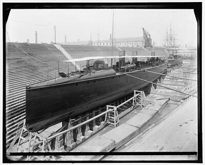USS Ericsson,dry dock,torpedo boats,stations,Brooklyn Navy Yard,New York,NY,1897