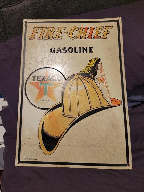 texaco fire chief gasoline sign