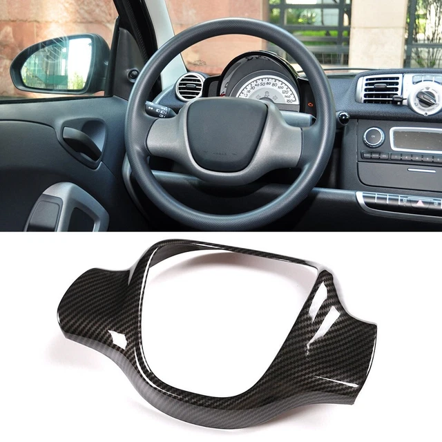 Copri Volante In Fibra Di Carbonio Per Smart Fortwo 450 451 453 E Forfour 453 454 – 2 Pezzi, Antiscivolo, Rosso - 2