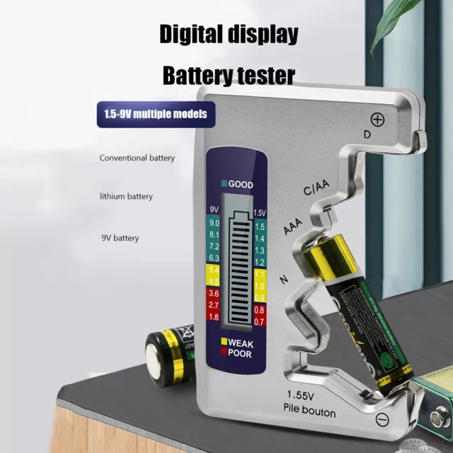 E# Digital Battery Check Clear Accurate Battery Testing Tool for AA/AAA/C/D/9V/1