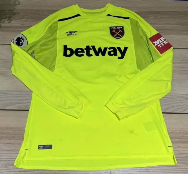 West Ham United Adrian San Miguel del Castillo 13 Match Worn Football Shirt