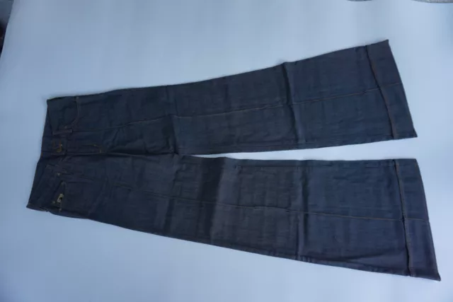 Lois Donna Svasati Jeans Pantaloni Scossa Flare Hippie 70er 80r W26 L36 Lungo