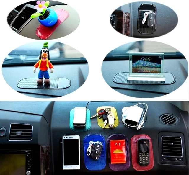 Tappetino Antiscivolo Per Cruscotto Auto 19x12 Cm - In PVC, Per Telefono, Occhiali, Chiavi, Design A Nido D'Ape - Foto 3