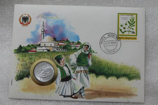 Albania 1 Lek Coin Cover B39 #17