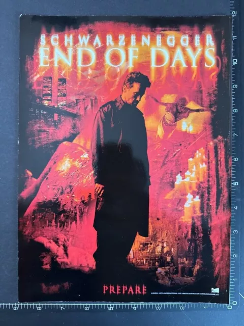 END OF DAYS - ARNOLD SCHWARTZENEGGER 12x8'  Magazine Movie Advert M123