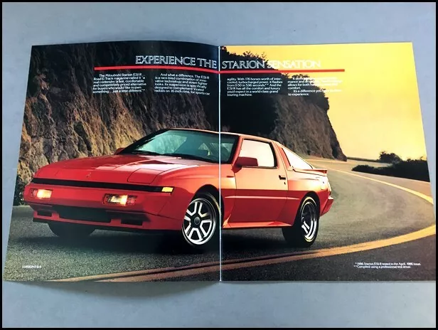 1987 Mitsubishi Starion and Turbo 18-page Original Car Sales Brochure Catalog 2