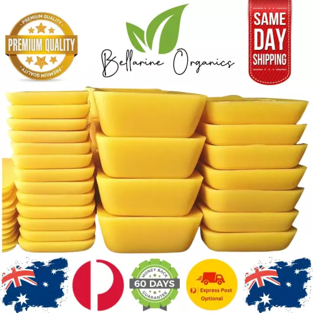 Pure Organic Beeswax Blocks 100g - 4.9kg 100% Bees Wax Candles Australian Seller