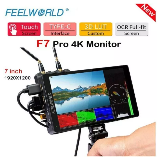 FEELWORLD F7 PRO 4K 7inch Video Monitor 3D LUT Touch Screen Camera Field Monitor