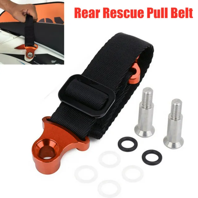 135mm-350mm Adjustable Universal Motocycle Rear Pull Handle Lift Tow Strap Belt