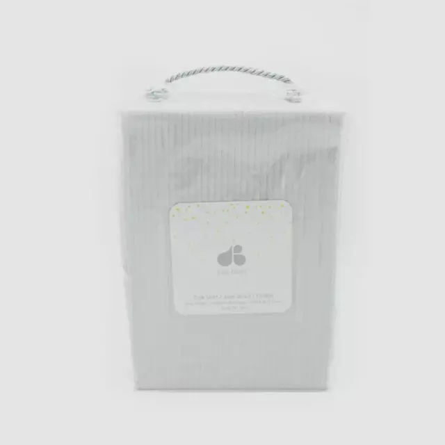 Just Born Baby & Toddler Nursery Fitted Crib Skirt ~ Gray with Silver ~ NEW