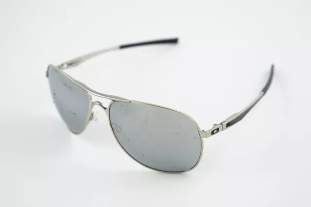 Pre-Owned OO4057-03 Oakley Plaintiff Polished Chrome / Chrome Iridium 61-15-127